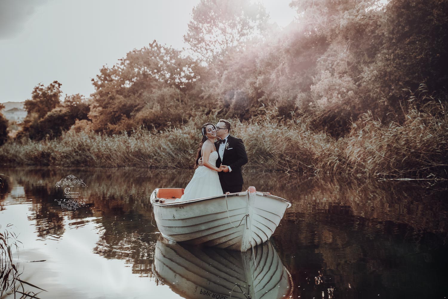 düğün fotoğrafcisi düğün fotoğraf çekimi şile tekne göl düğün fotoğraf çekimi